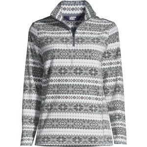 Fleece Pullover White and Black Gray Fair Isle Striped size PXS XSP P2 P4 2P 4P
